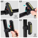 ABS Mountain Bike USB Rechargeable Headlight+Tail Light Set Cycling Tackles