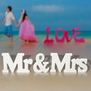 Wooden Mr & Mrs Letters Wedding Decoration Gift Sign Top Table Decor Photo Props