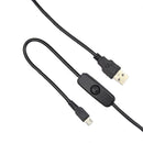 USB to Micro USB Charger Power Cable with On/Off Switch for Raspberry Pi