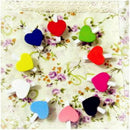 50 pcs Mini Hearts Wooden Pegs Photo Clips Craft Wedding Party Xmas Decor PEJ