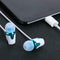 Type-C Connector In-Ear Earphone Deep Bass Wired Volume Control Earbuds w/Mic
