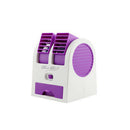 Mini USB Portable Fan Cooling Desktop Air Conditioner Office Home Purple