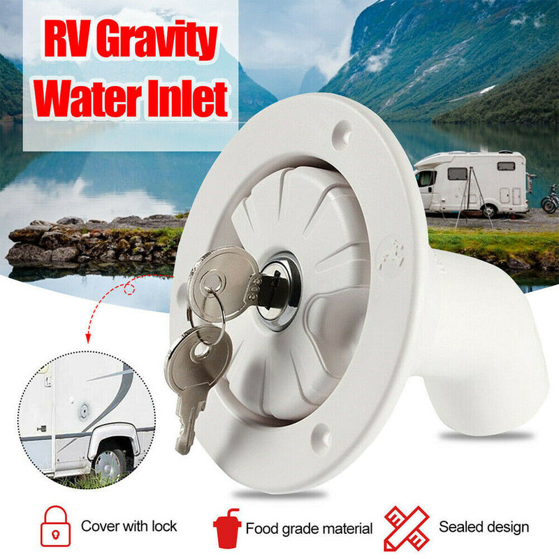 Gravity Water Inlet Pressure Regulator Filler Entry for Caravan RV White AU