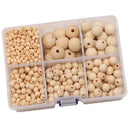 1150pc 6mm-20mm Natural Wood Beads Unfinished Round Wooden Loose Beads Spacer