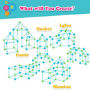 Fort Building Kits Builders Play Balls & Sticks Cave Puzzle Toys Builders