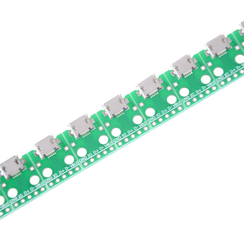 10Pcs Mini MICRO USB to DIP Adapter 5Pin Female Connector PCB Converter Board SE