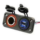 Dual USB Charger Power Socket 12V Cigarette Lighter Adapter for Car Boat Marine