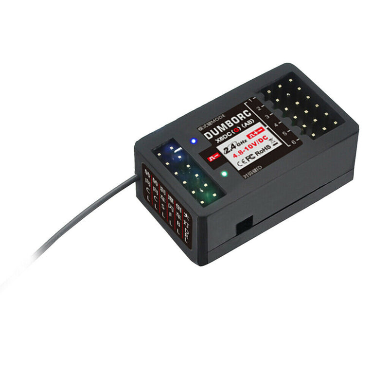 6CH 2.4G X6DCG Receiver with Gyro for X4 X5 X6 Transmitter Radio Controller