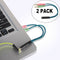 2 Pack 3.5mm 1/8'' 1 Female to 2 Male Headphone & Mic Audio Y Splitter Cable