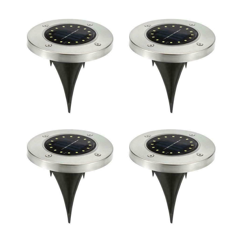 20 LED Solar Ground Lamp Waterproof Outdoor Garden Path Light (4cps White)