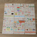 Cute 6 Sheets DIY Word Expression Diary Album Stickers Calendar Card-crapbooking