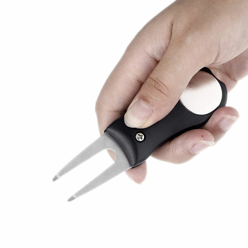 Golf Pitch Repair Divot Switchblade Tool Golf Ball Marker Mark Kit ã€J+