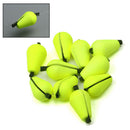 Tear Drop Foam Strike Indicator For Fly Fishing (20 x 10mm) Yellow 6 Pieces
