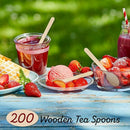 200 disposable wooden tea spoons - tasting spoons, dessert tasting, dinner, D9G3