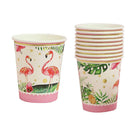 10pcs Tropical Flamingo Paper Disposable Cups Baby Shower Party Table Decor