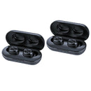 2Pc B5  Fingerprint Touch Bluetooth HiFi Stereo Wireless Headphones Black