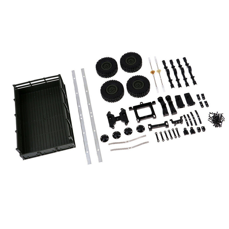 Upgrade Trailer Military RC Car DIY Parts Set for WPL B1 B14 B16 B24 1/16 Metal