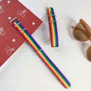 Minimalistischer Regenbogen Lesben Armband Weben Paar Freundschaftsarmband A6N5