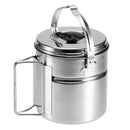 Portable Cooking Picnic Pot Pail Outdoor Camping Cookware Foldable Handle