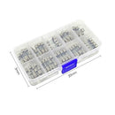 100pcs/set 5x20mm Flat-headed Fuse Assorted Kits Quick Blow Glass Tube Fuse