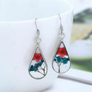 Pressed Flower Teardrop Earrings V9Y4