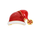 Gorgeous Red Enamel Christmas Santa Claus Hat Decoration Xmas Brooch Pins
