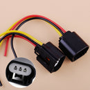 2pc 9008/H13 Ceramic Headlight Extension Socket Cable Wire Connector Female Plug