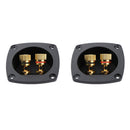 2pcs Car Stereo 2-Way Speaker Box Terminal Binding Post Round Spring Cup