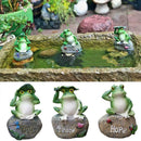 1pcs Garden Decor Statue Frogs Set Outdoor Patio Ornaments Yard Decoration P3J6