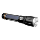 Portable Solar Powered LED Flashlight Safety Torch Light Survival Tool Light