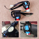 2pc 7/8" Motorcycle Handlebar Lever Horn Turn Signal Light Electric Start Switch