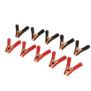10X Red&Black Car Battery Test Lead Clips Crocodile Alligator Clamps