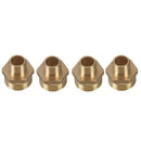 4Pcs 1/2 inch BSP to 1/4 inch BSP Male Thread Brass Pipe Hex Nipple Fitting J3W6