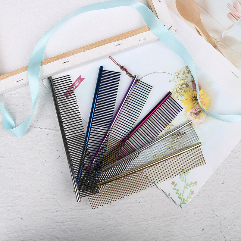 Stainless steel hair comb brush shedding flea for cat dog pets trimmer groomi Gw