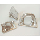 316 Stainless Steel Square Pad Eye 8mm Ring Sail Shade Plate Boat Rigging M8