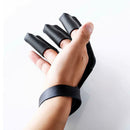 Shooting Guard 3 Finger Protector Glove Cowhide Archery Arrow Bow Black