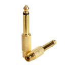 2pcs 6.35mm 1/4inch Male Mono Plug To RCA Female Audio Adapter Connector A