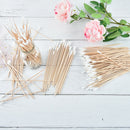 100X medical swabs 6'' long wood handle sturdy cotton applicator swab q-tip Ew