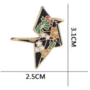 Cartoon Multi Crane Girl Enamel Collar Pins Badge Corsage Brooch Pin Jewelry  Z