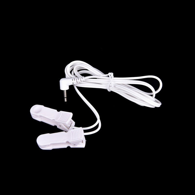 Electrode Lead Wires with 2 Ear Clips for Tens Machine Massager 2.5m_shN`US
