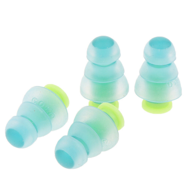 4 Soft Silicone Earplugs Noise Cancelling For Motorcycles Sleeping Study W/ Case