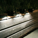 13LED Solar Energy Sink Lamp Pathway Street Lawn Lamp (Black White Light) A