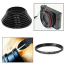 8pcs Step Up Lens Filter Ring For Cameras Adapter Lot 67mm 72mm 77mm 82mm Series
