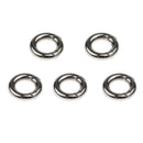 10 Pack Keychain Round Shape Zinc Alloy Snap Hook Holder for Camping Hiking,