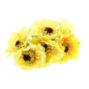 Artificial 60-Head Sunflower Silk Flower Bouquet Wedding Decor Dark Yellow
