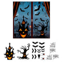 Halloween Wall Stickers Black Bat Spider Castle Haunted House Spooky Wall Decals