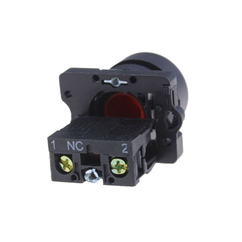 22mm 1 NC N/C Red Sign Momentary Push Button Switch 600V 10A ZB2-EA42 Kw