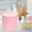 4 Layers Rotatable Jewelry Storage Box Plastic Cosmetic Container (Pink) A
