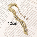 Retro Glow In The Dark Leaf Feaher Book Mark With Dragon Luminous Bookmark BX