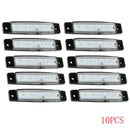 10x White 24V 6LED Side Marker Indicators Lights Lamp Bar Truck Trailer ROC